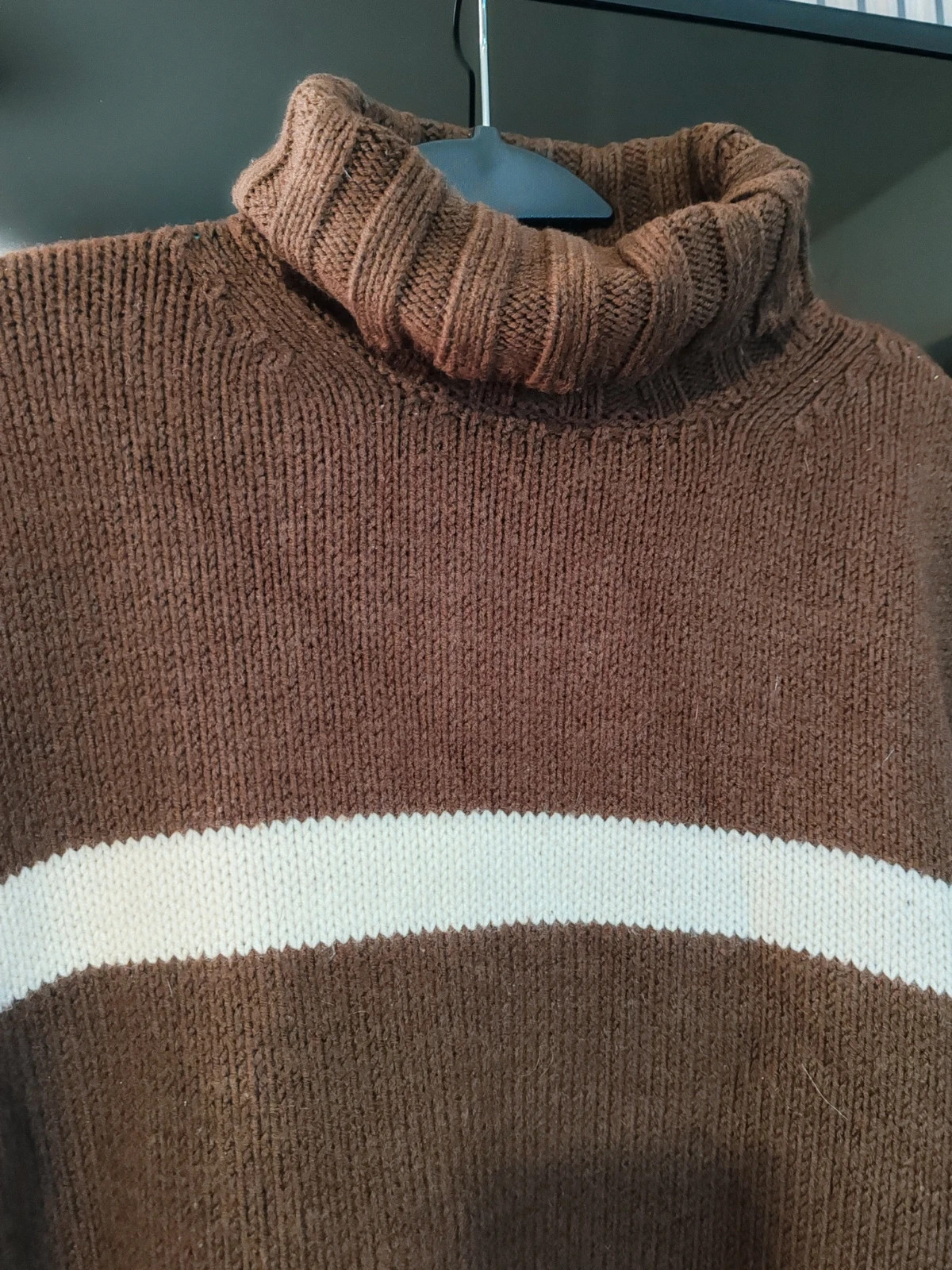 Pull col roulé marron – Styled In Italy – taille XL / 42 / 14 2