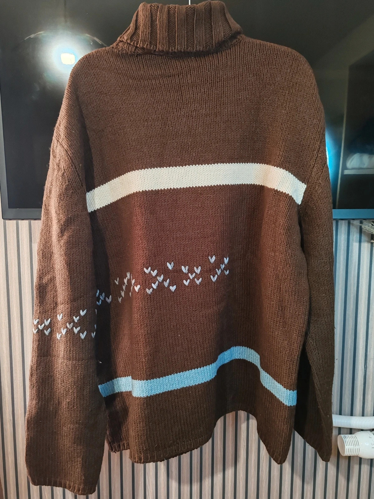 Pull col roulé marron – Styled In Italy – taille XL / 42 / 14 3