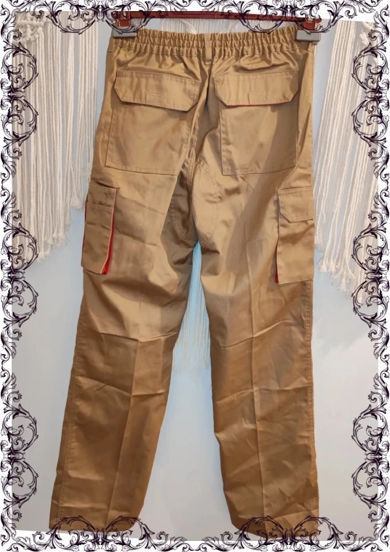 Pantalon de travail cargo camel et rouge – Vesin – taille M / 38 / 10 4