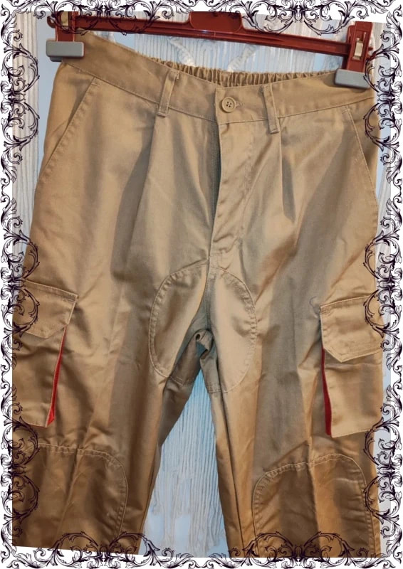 Pantalon de travail cargo camel et rouge – Vesin – taille M / 38 / 10 2