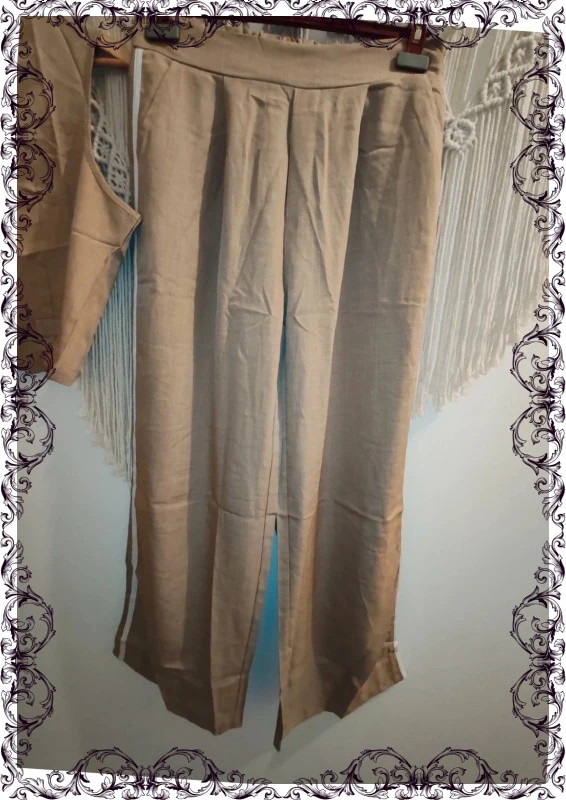 Ensemble débardeur et pantalon beige – Boske – taille L / 40 / 12 5