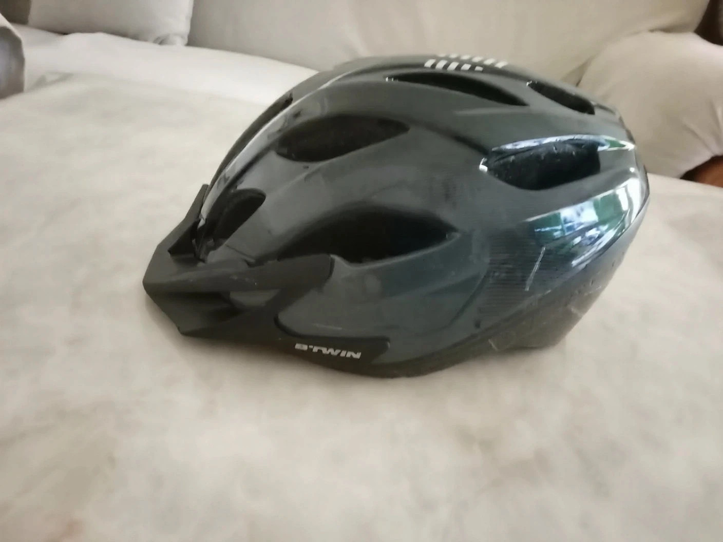 Casque de vélo B'Twin Noir Gris 54-58 cm M - Très bon état – Van Rysel 3