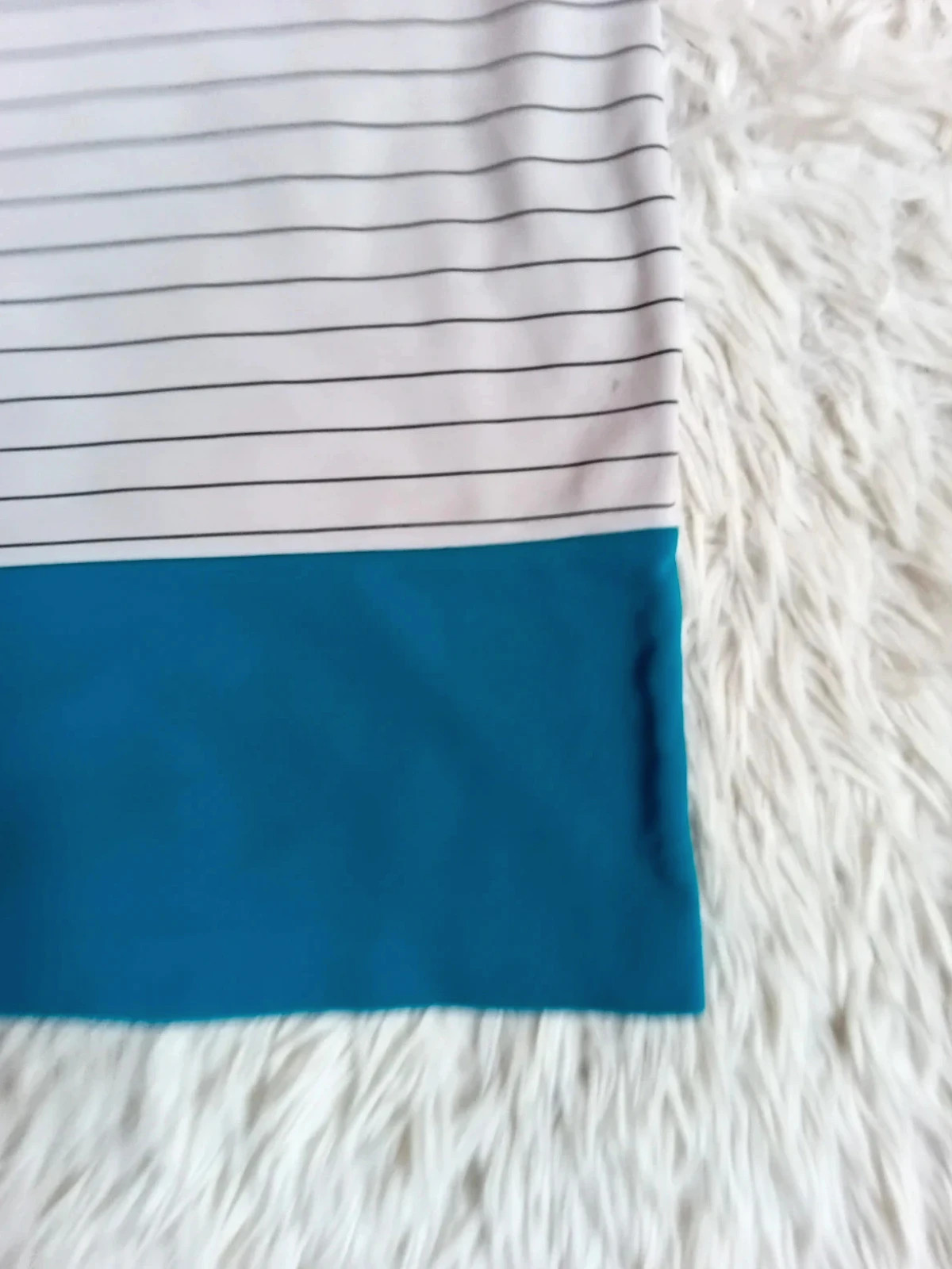Polo Lacoste garçon 12 ans/152 cm – Blanc & Bleu – Rayures fines – Très bon état – Classique – Lacoste – taille 12 ans / 152 cm 5
