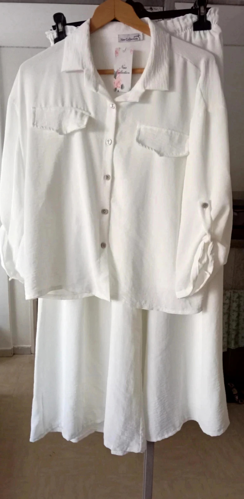 Ensemble 2 pièces New Collection TU – Blanc – Neuf – Oversize / Ample / Été – Fashion – taille Taille unique 4