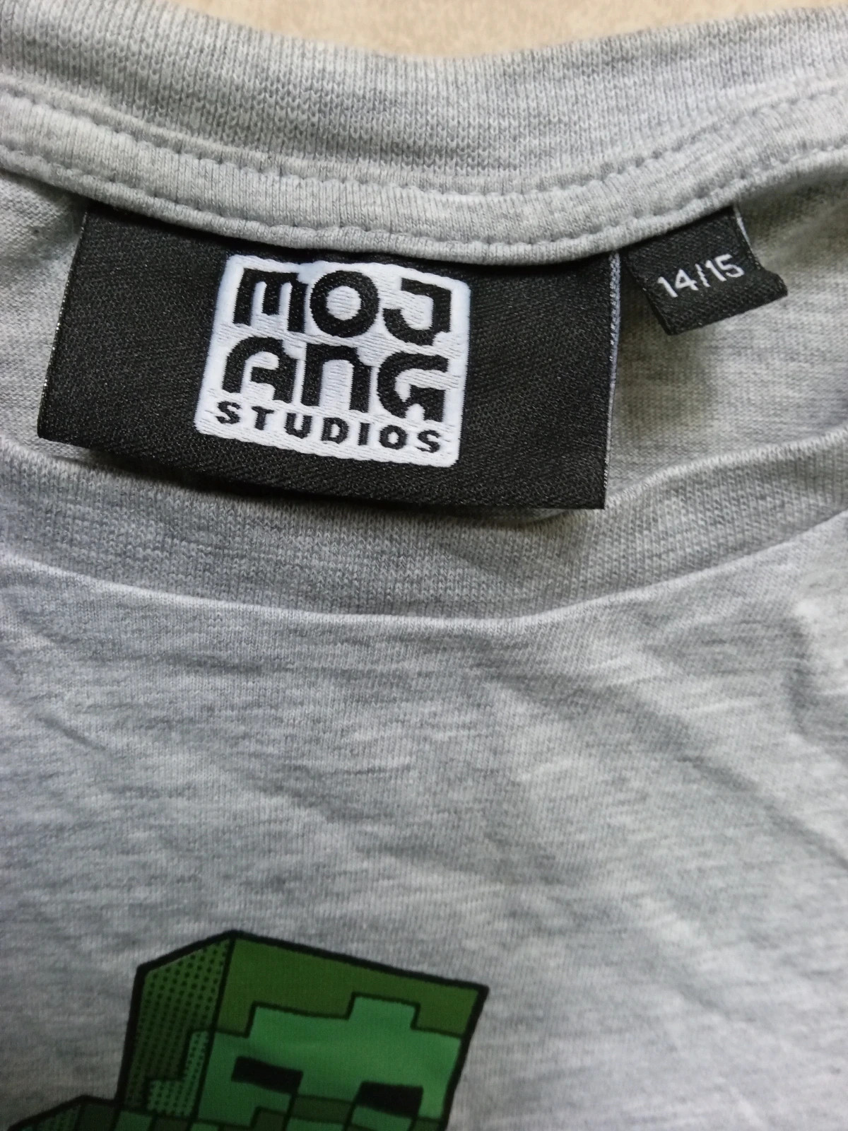 T-Shirt Manches Longues Minecraft 14-15 Ans – Haut Gris "Game On" Mojang Studios – Minecraft – taille 14 ans / 164 cm 3