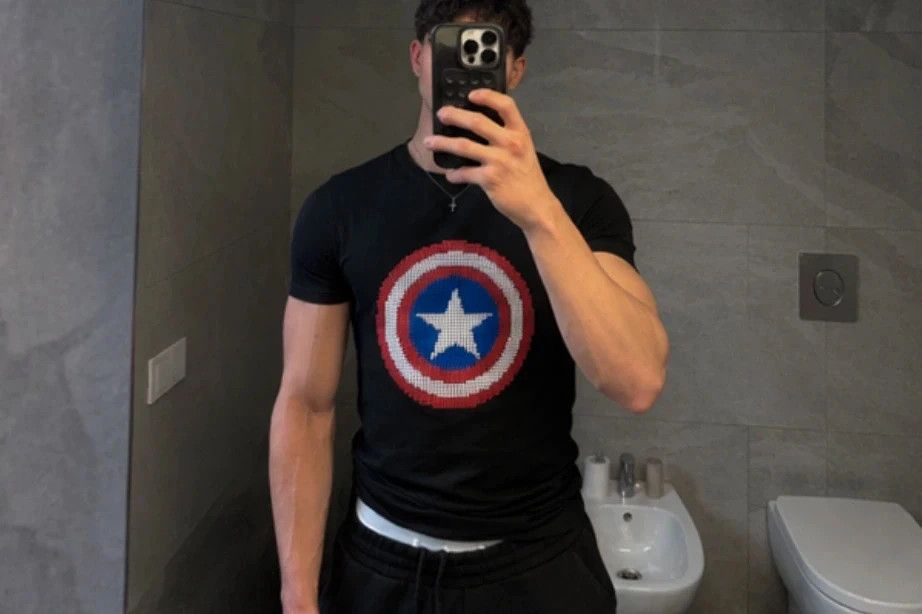 T-shirt Marvel homme taille M – Noir/Rouge – Neuf avec étiquette – Imprimé Captain America – Marvel – taille M 3