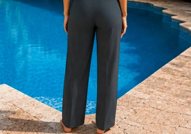 Pantalon coupe droite femme M/38 – Gris – Très bon état – Fluide / Chic / Bureau – Tendance – taille Taille unique 2