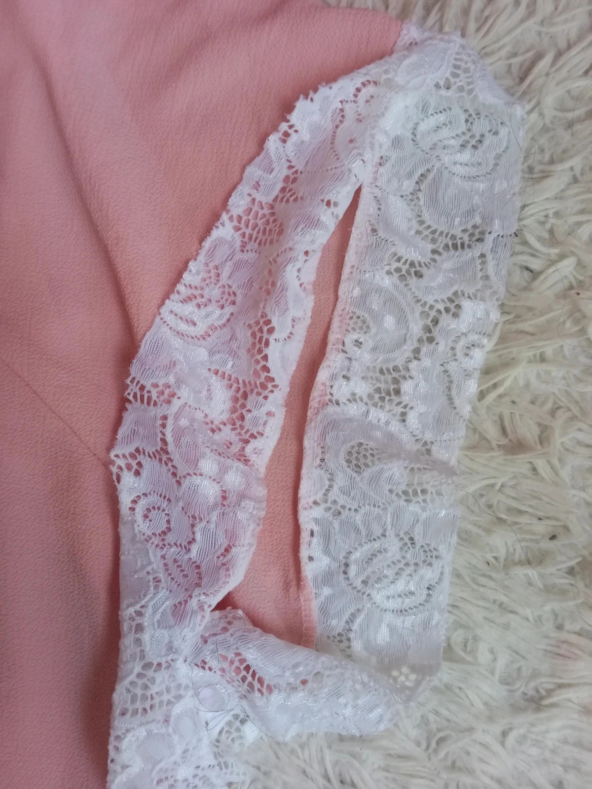 Tunique rose dentelle TU – Neuf – Ample / Bohème / Été / Élégante – Tendance – taille Taille unique 3
