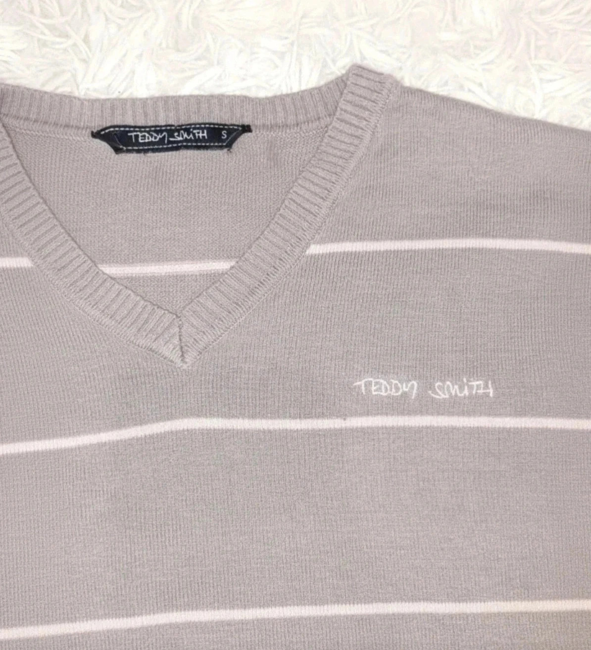 Pull Teddy Smith taupe à rayures – Taille S – Neuf – Teddy Smith – taille S 2