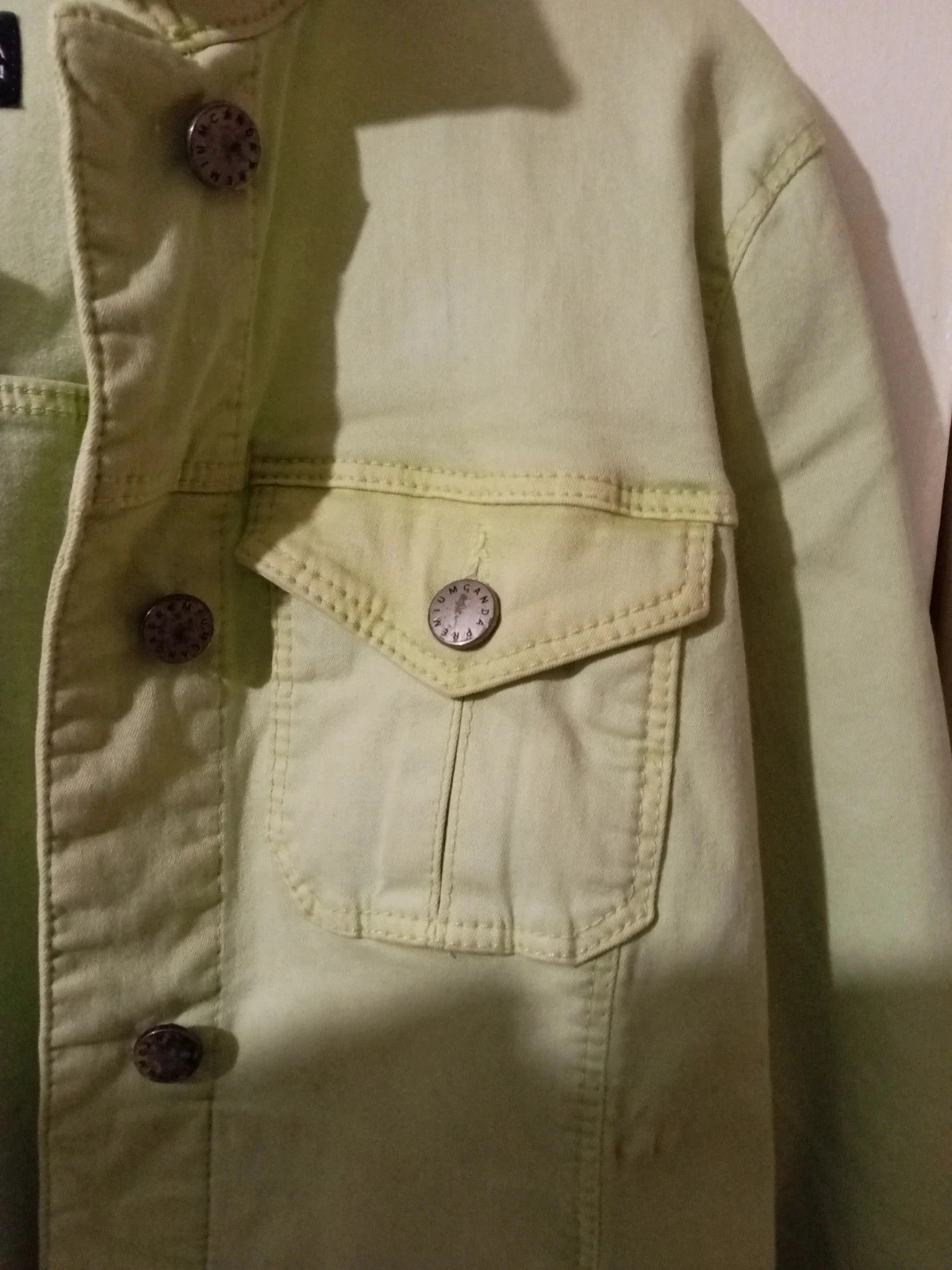 Veste en jean vert pastel C&A Premium – Taille M (38) – C&A – taille Taille unique 2