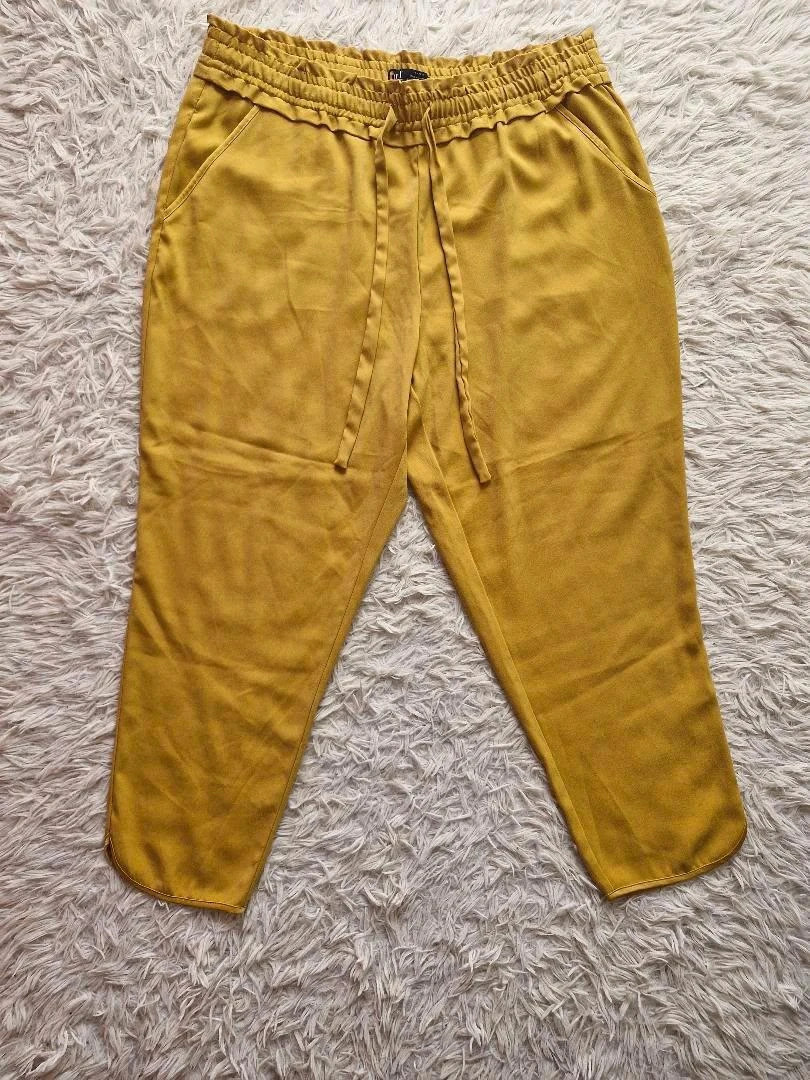 Pantalon Zara femme XXL/44 – Moutarde – Neuf étiquette – Wide leg / Fluide / Été – Zara – taille XXL / 44 / 16 2