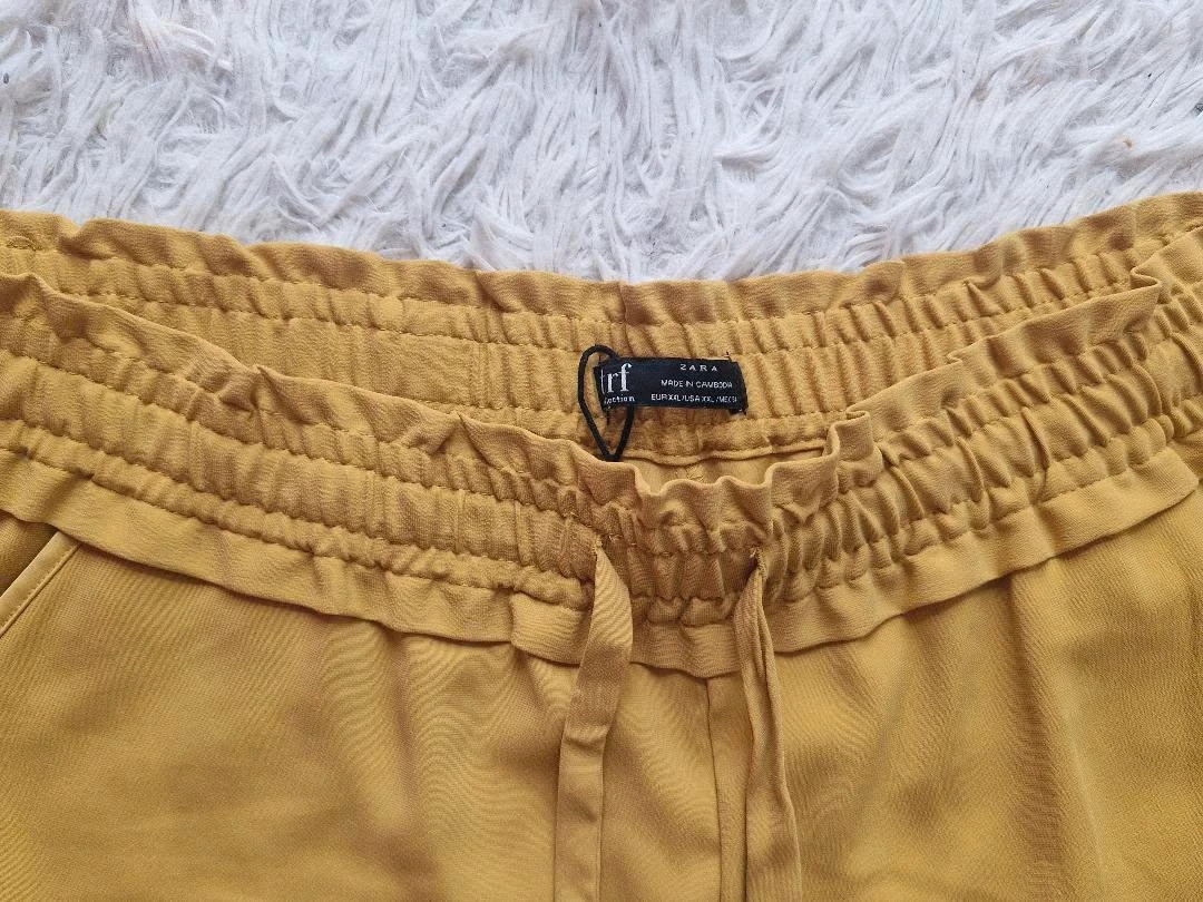 Pantalon Zara femme XXL/44 – Moutarde – Neuf étiquette – Wide leg / Fluide / Été – Zara – taille XXL / 44 / 16 5