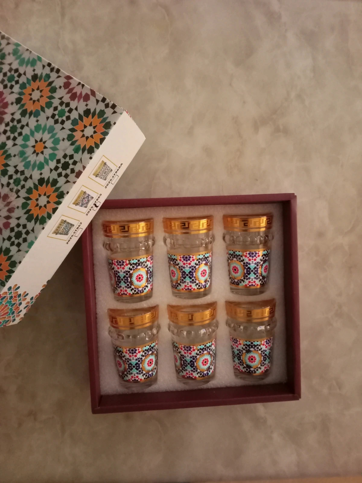 Service 6 Verres à Thé Marocains Luxe - Neufs - Dorure & Mosaïque Orientale – Tendance 5