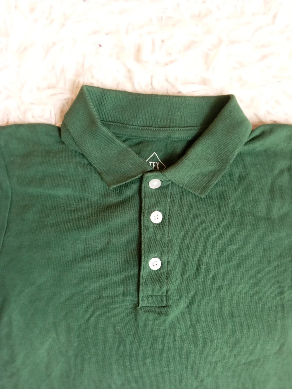 Polo TEX garçon 9 ans 134 cm – Vert foncé – Neuf avec étiquette – Coton classique – TEX – taille 9 ans / 134 cm 4