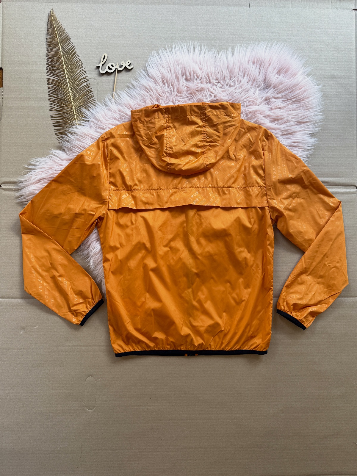 Coupe-vent à capuche Guess Orin orange XS – Guess – taille XS 7