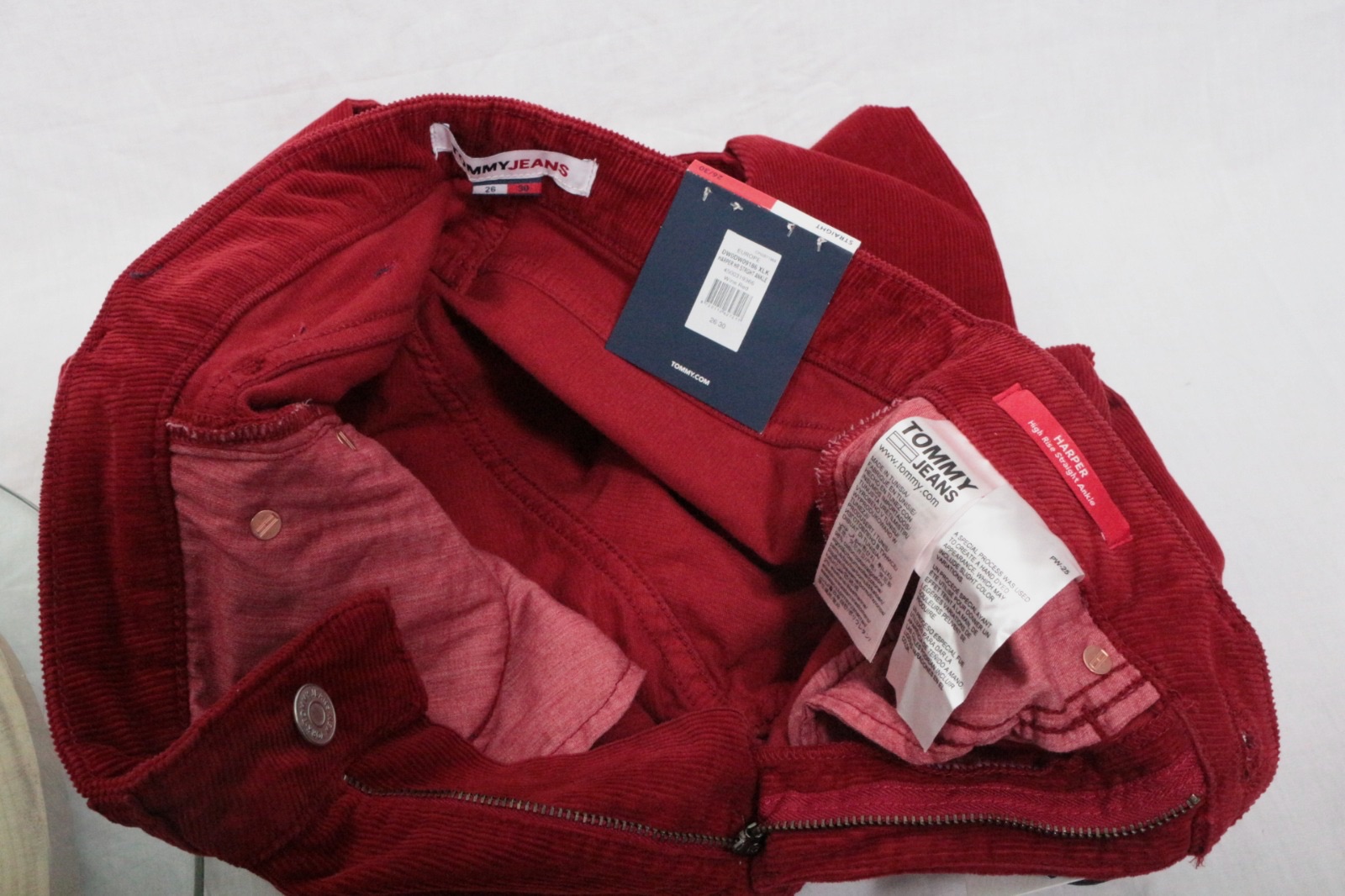 Pantalon en velours côtelé rouge Tommy Jeans Harper – Tommy Jeans – taille 36 8
