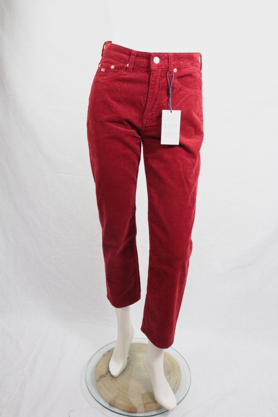 Pantalon en velours côtelé rouge Tommy Jeans Harper