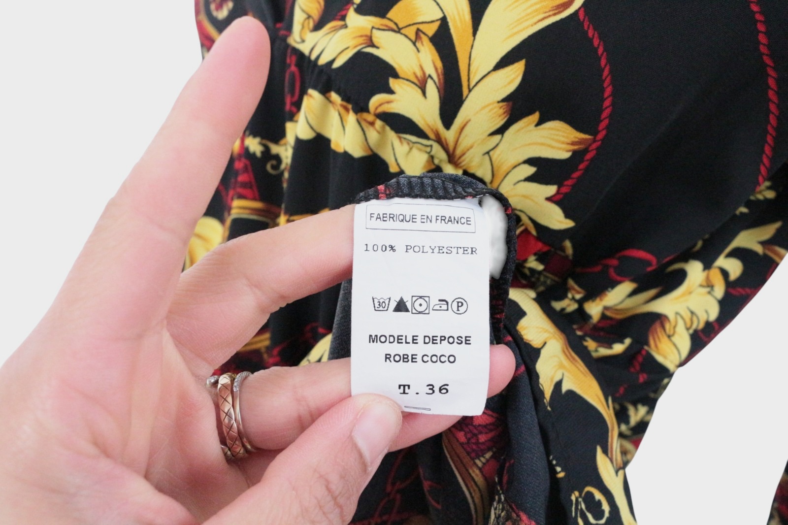 Robe courte imprimé chaîne baroque – Charming girl – taille S 8