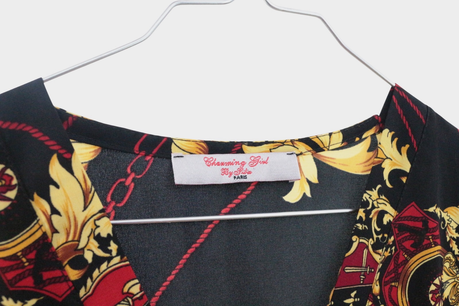 Robe courte imprimé chaîne baroque – Charming girl – taille S 7