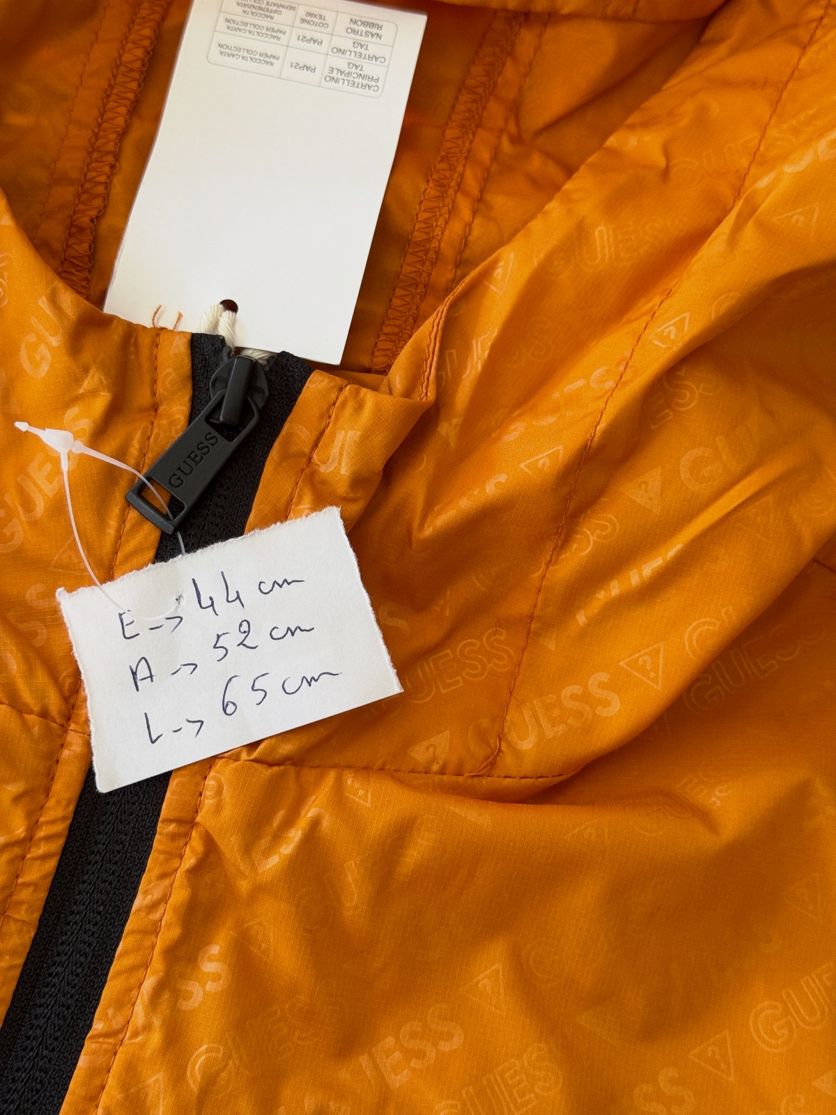 Coupe-vent à capuche Guess Orin orange XS – Guess – taille XS 9