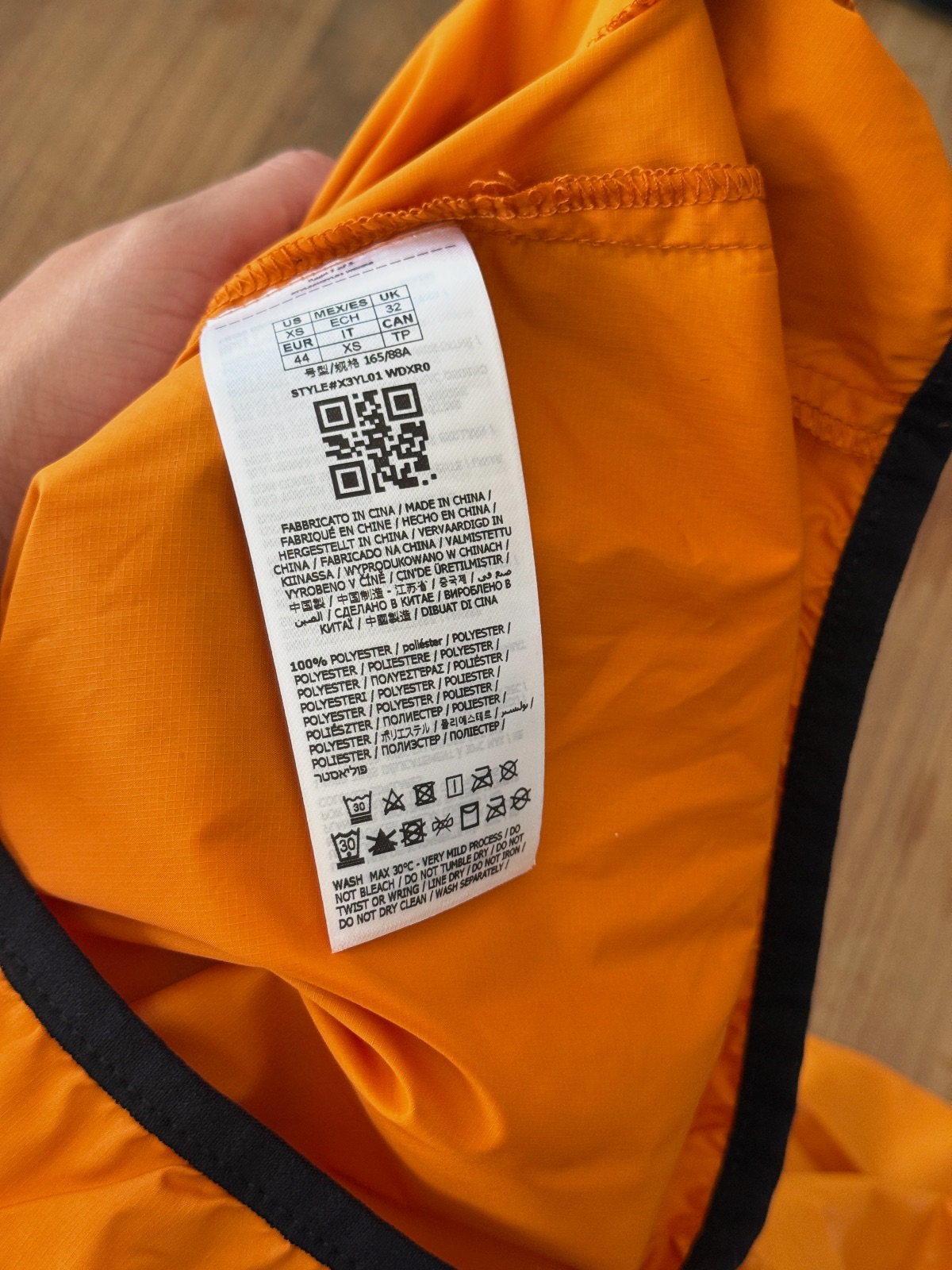 Coupe-vent à capuche Guess Orin orange XS – Guess – taille XS 8