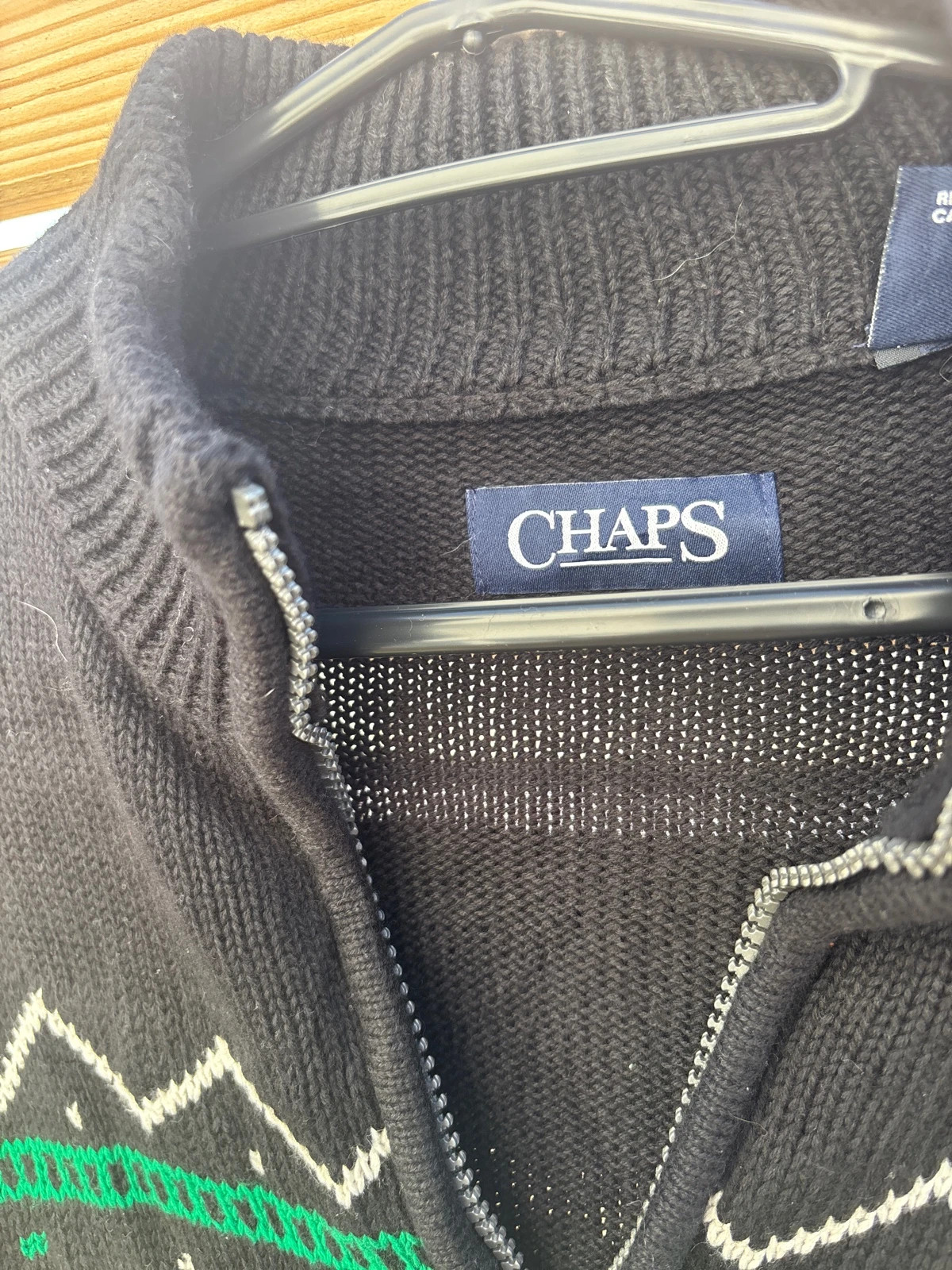 Pull Chaps taille L Noir / avec motif – CHAPS – taille L 3