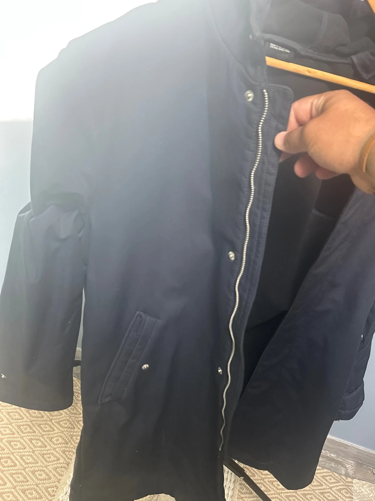 Manteau bleu foncé taille L, capuche – SMOG – taille L 3