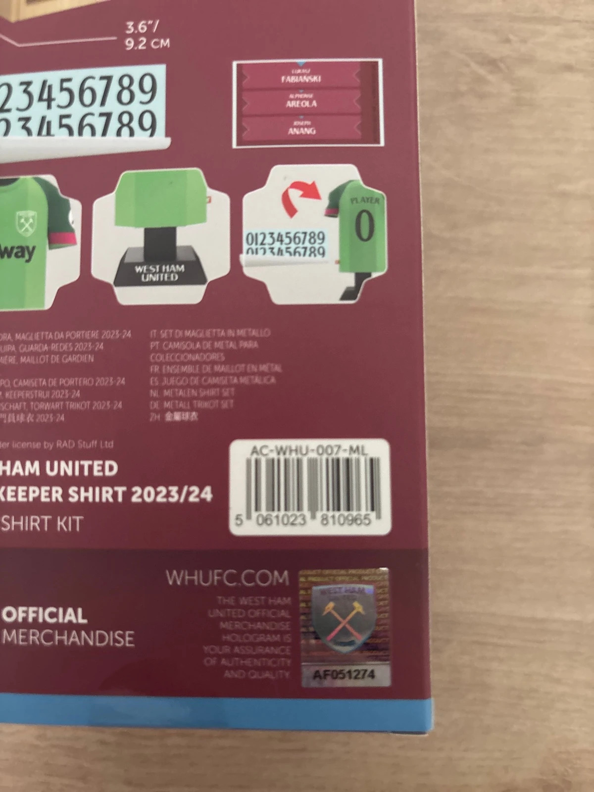 Produit rare Maillot West ham United Gardien saison 2023 /2024 – West Ham United 4