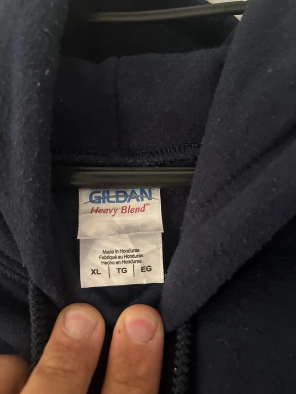 Sweat à capuche vintage Royal High School – Bleu marine – Gildan – taille XL 5