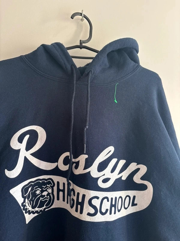 Sweat à capuche vintage Royal High School – Bleu marine – Gildan – taille XL 2