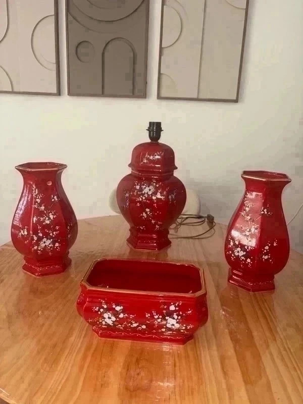 Lampe italienne vintage 70/80 jardinière et vase italia – italienne 3