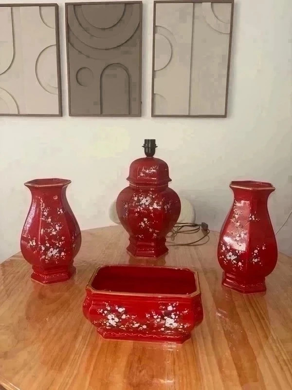 Lampe italienne vintage 70/80 jardinière et vase italia – italienne 2