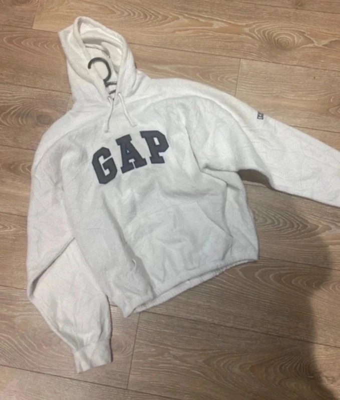 Polaire à capuche GAP homme –blanc – logo poitrine