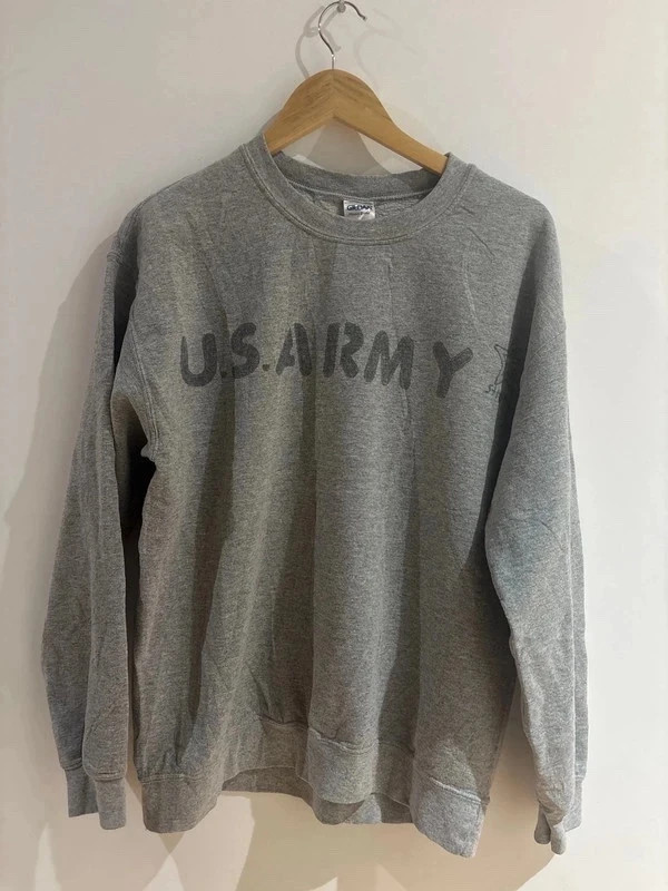 Sweat Gildan gris – taille M 🇺🇸 col rond