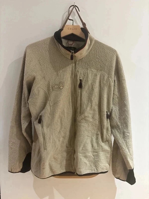 Polaire Fila vintage beige écru taille XL homme