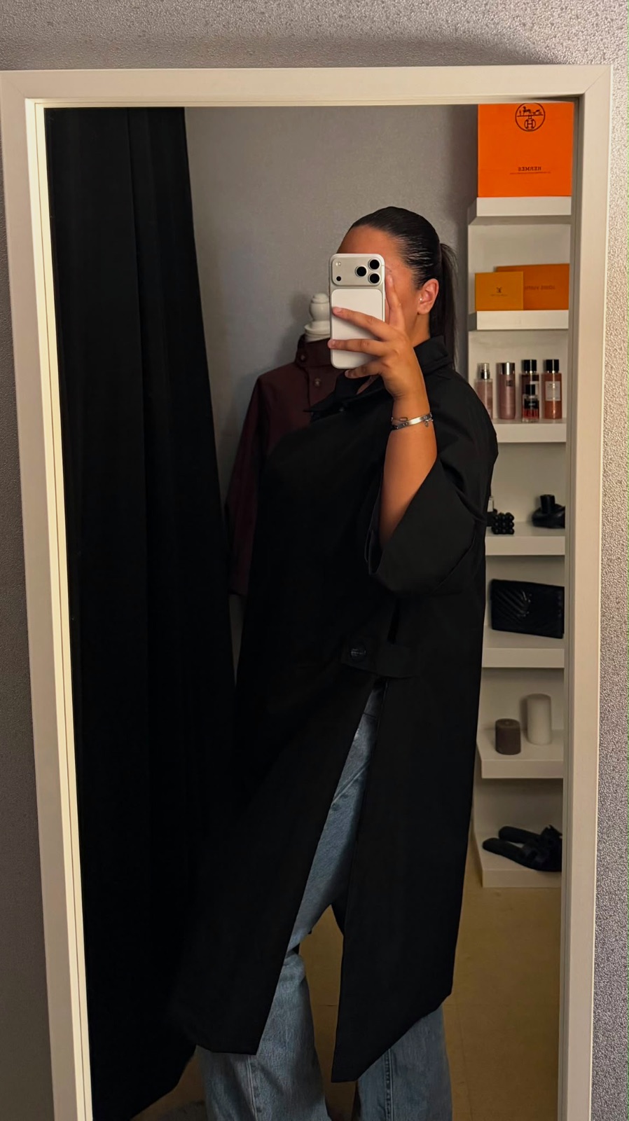 Manteau long noir – Elamira HK – taille L 2
