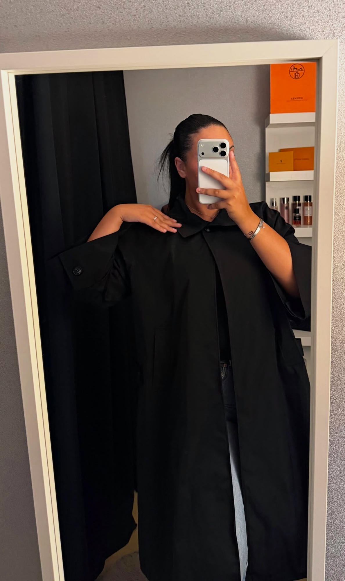 Manteau long noir – Elamira HK – taille L