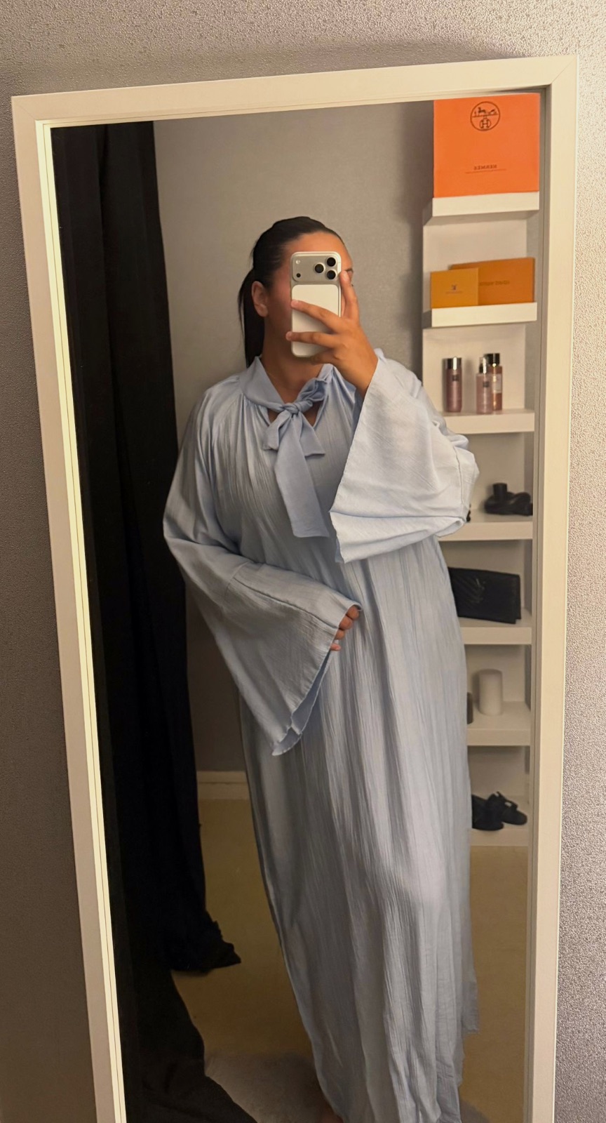 Robe longue fluide bleu clair Elamira – Elamira – taille Taille unique 2