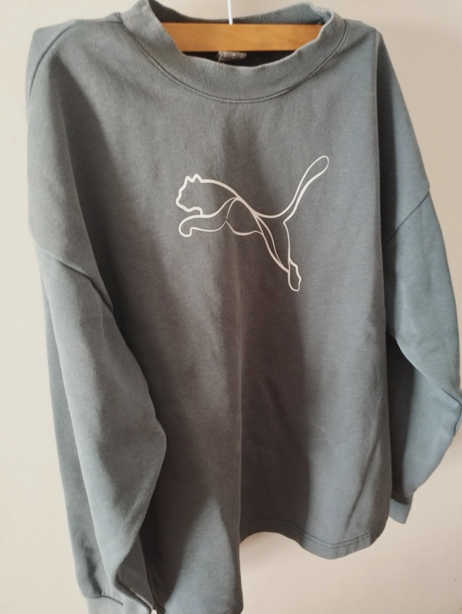 Sudadera verde  Puma con logotipo