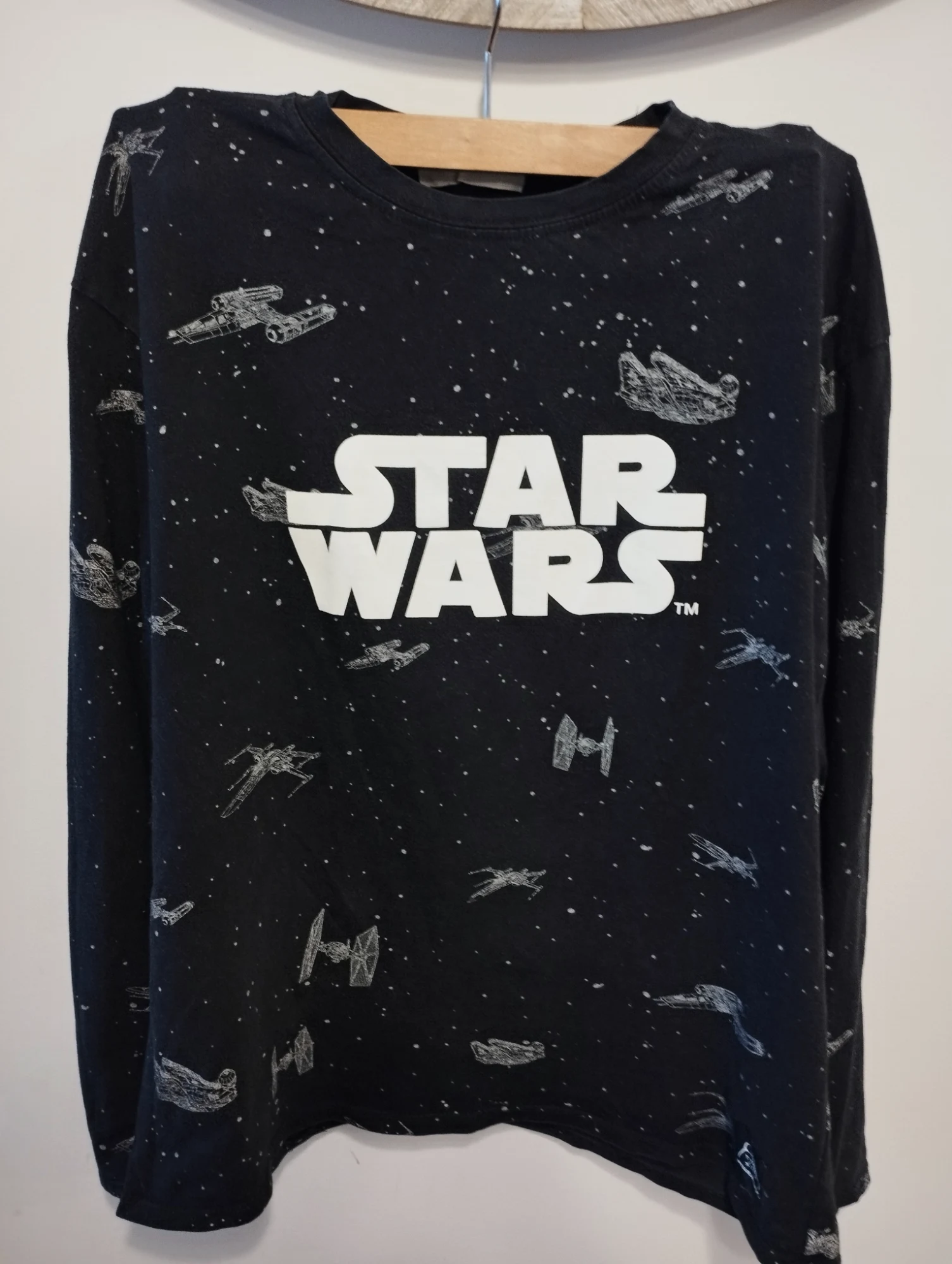 Camiseta de manga larga Star Wars negra