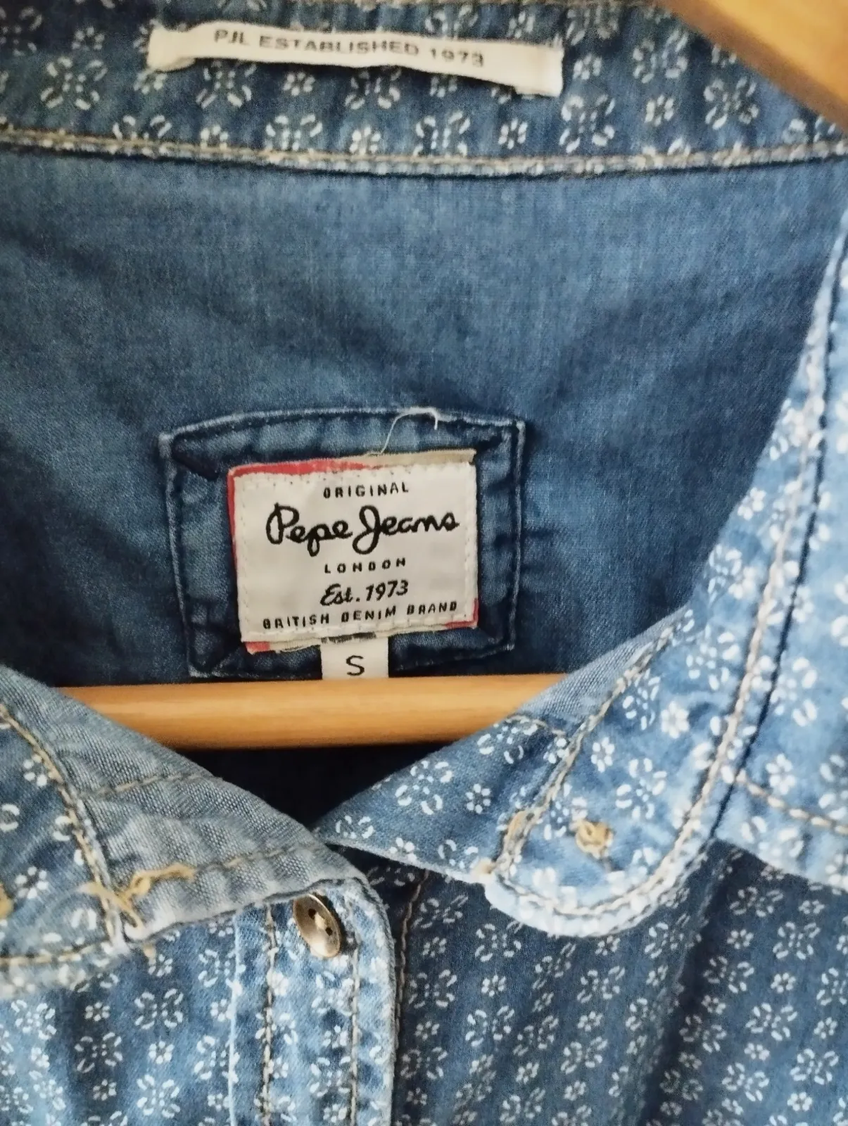Camisa vaquera Pepe Jeans azul vaquero – Pepe Jeans – taille S 4
