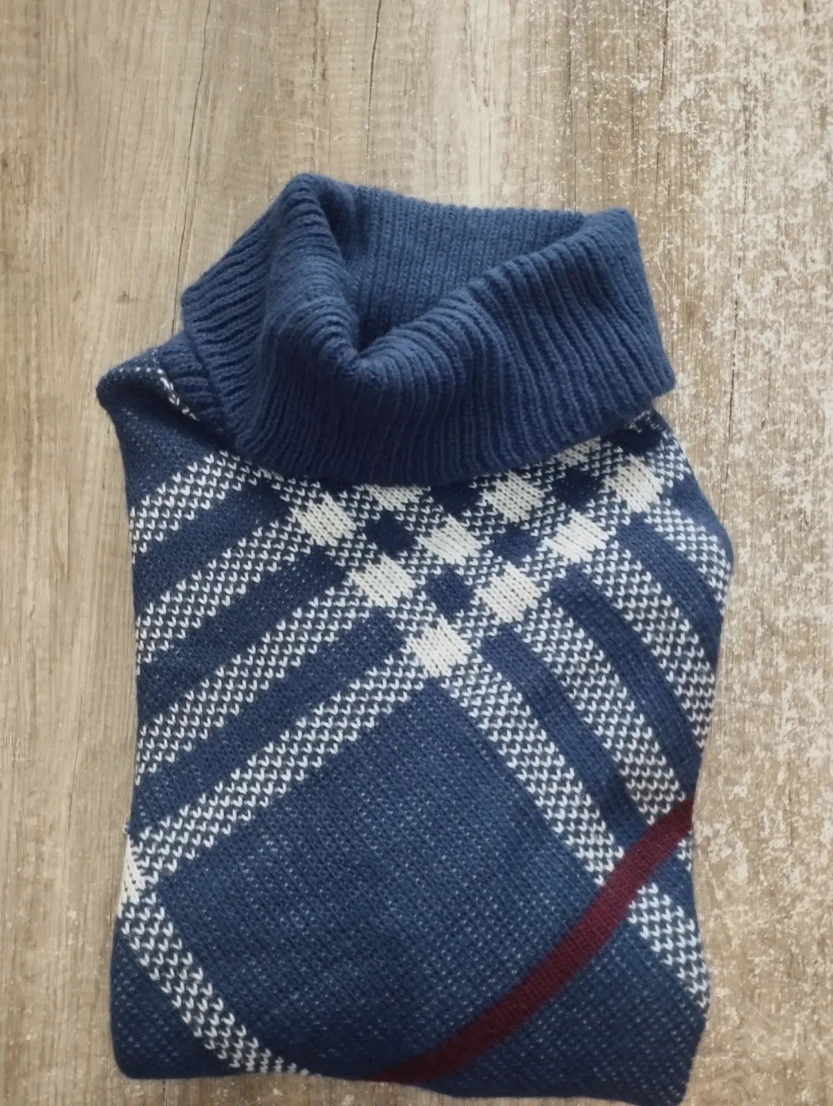 Poncho de punto con cuello vuelto a cuadros – No name – taille M 4