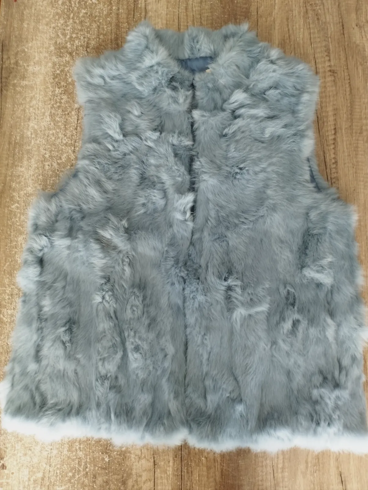 Chaleco de pelo azul claro con cremallera – Walina – taille M 2