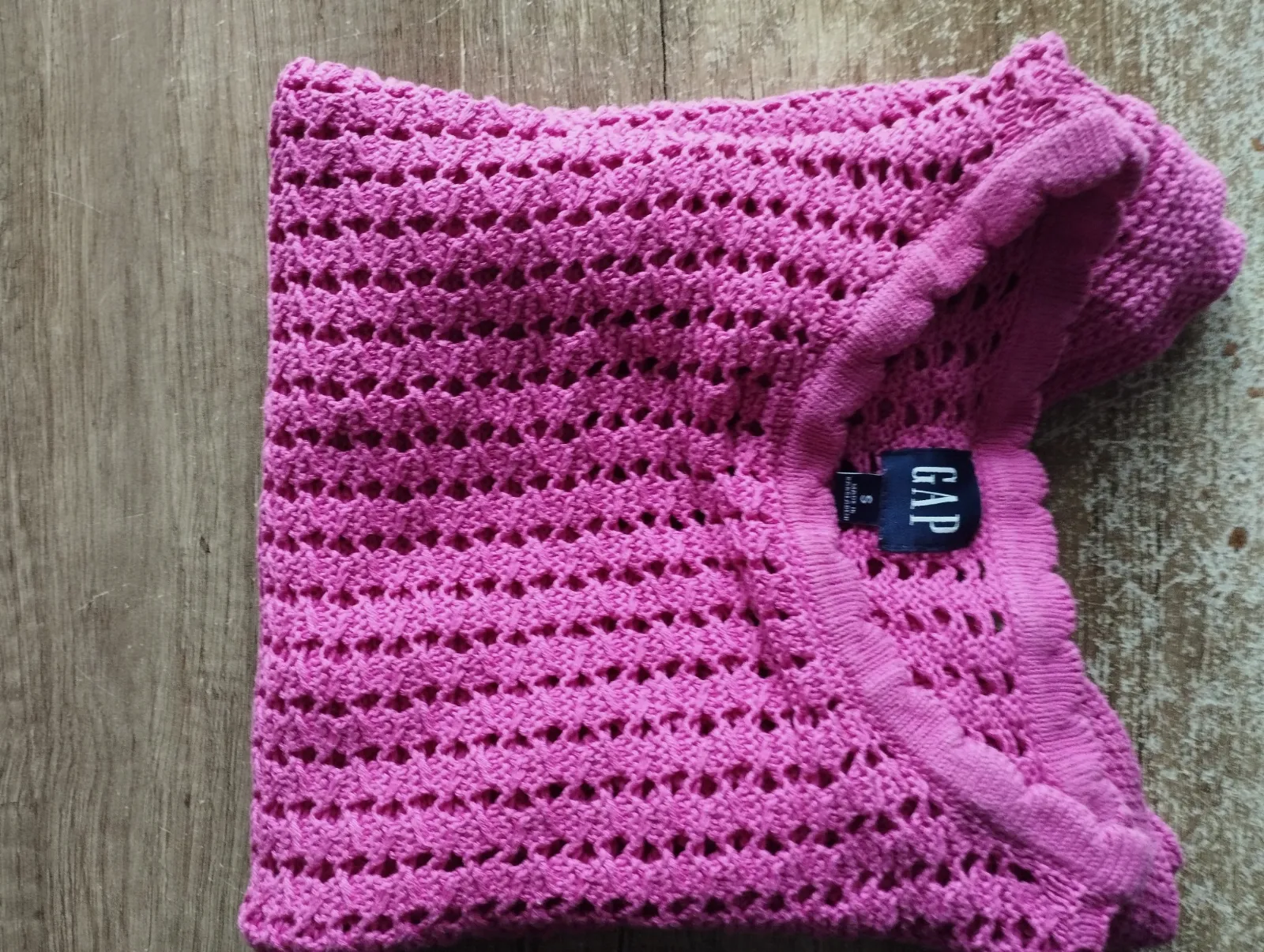 Chaleco calado rosa GAP con volantes – GAP – taille S 2