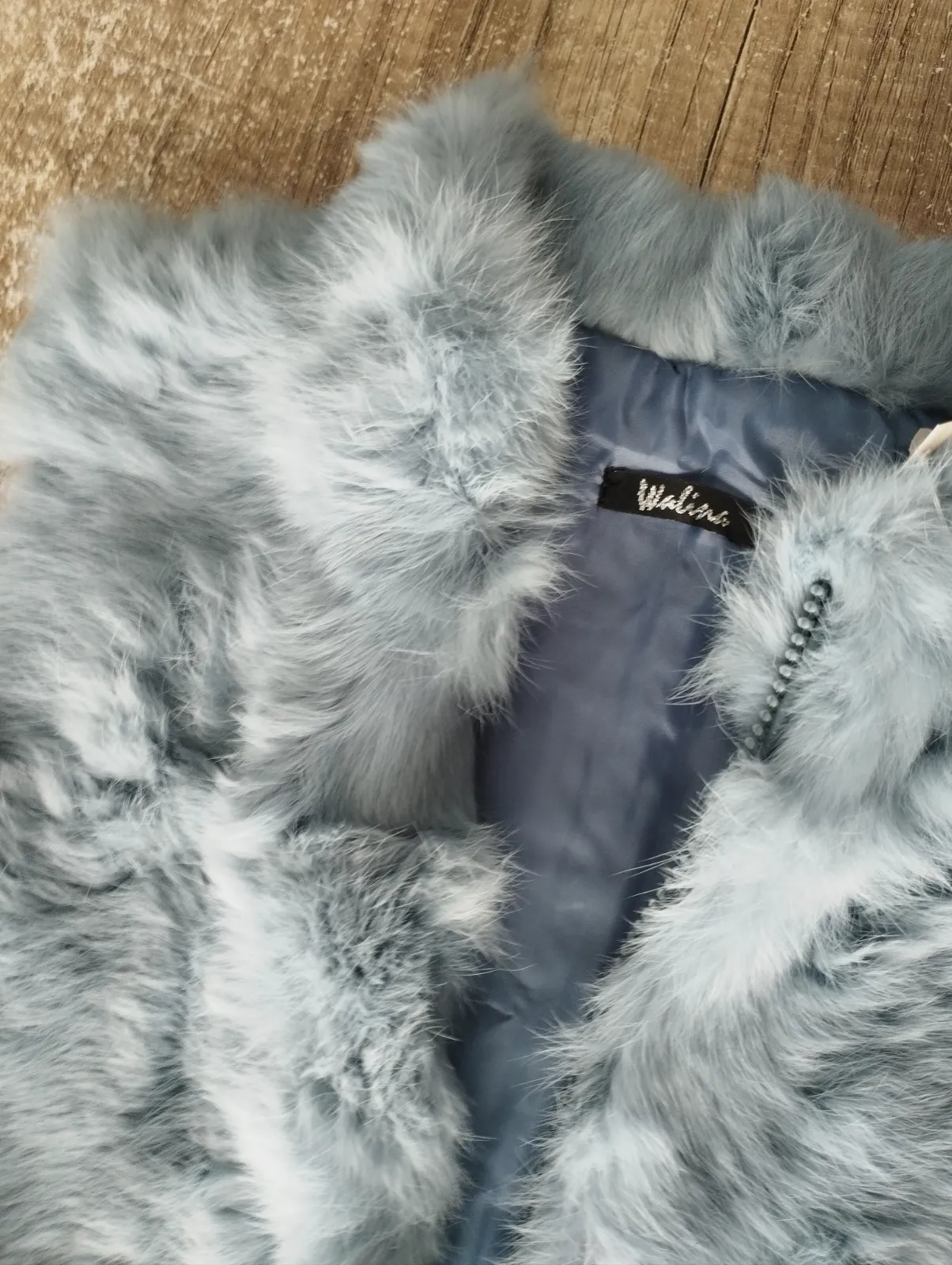 Chaleco de pelo azul claro con cremallera – Walina – taille M 3