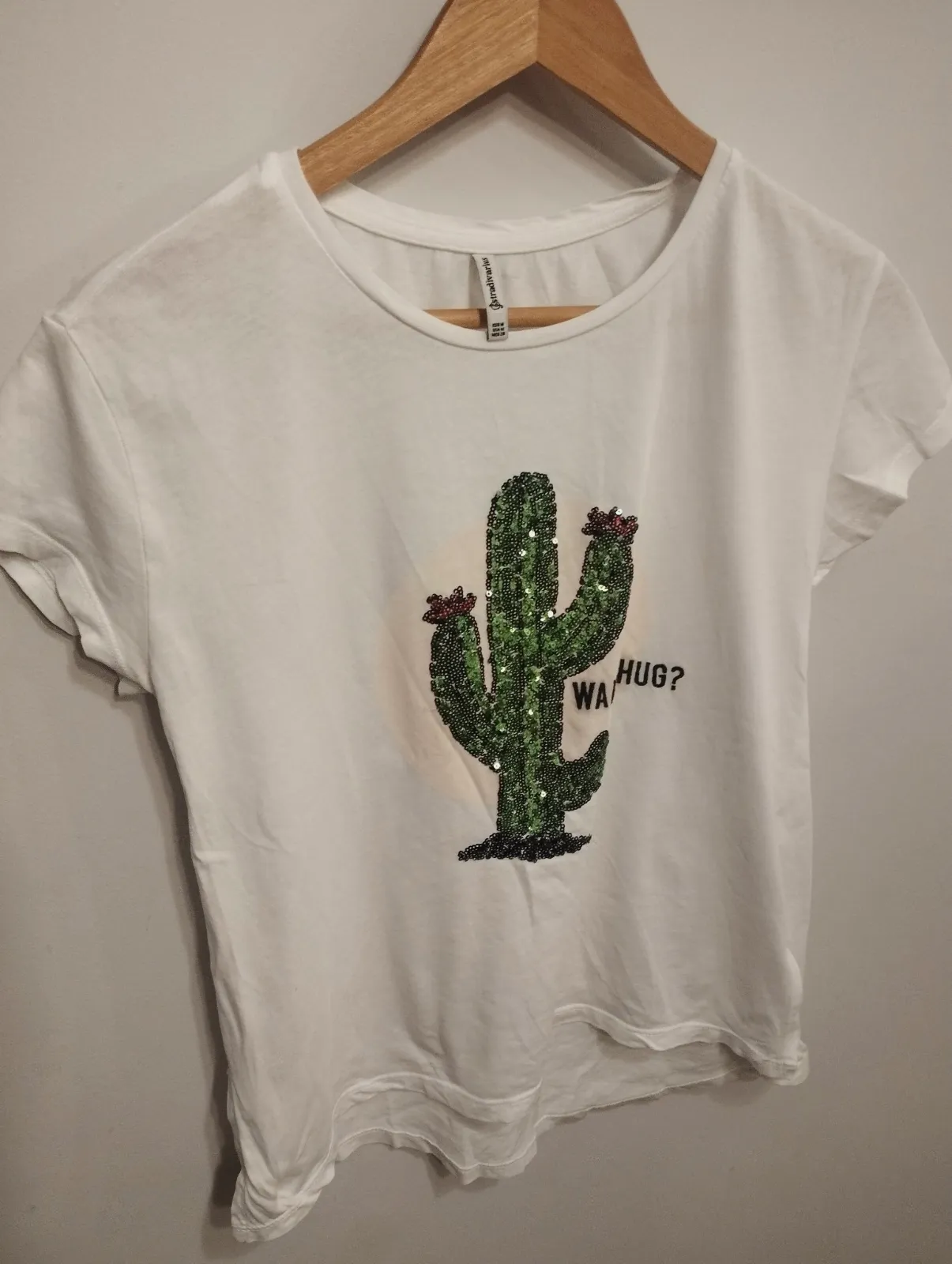 Camiseta blanca con motivo de cactus Jennyfer