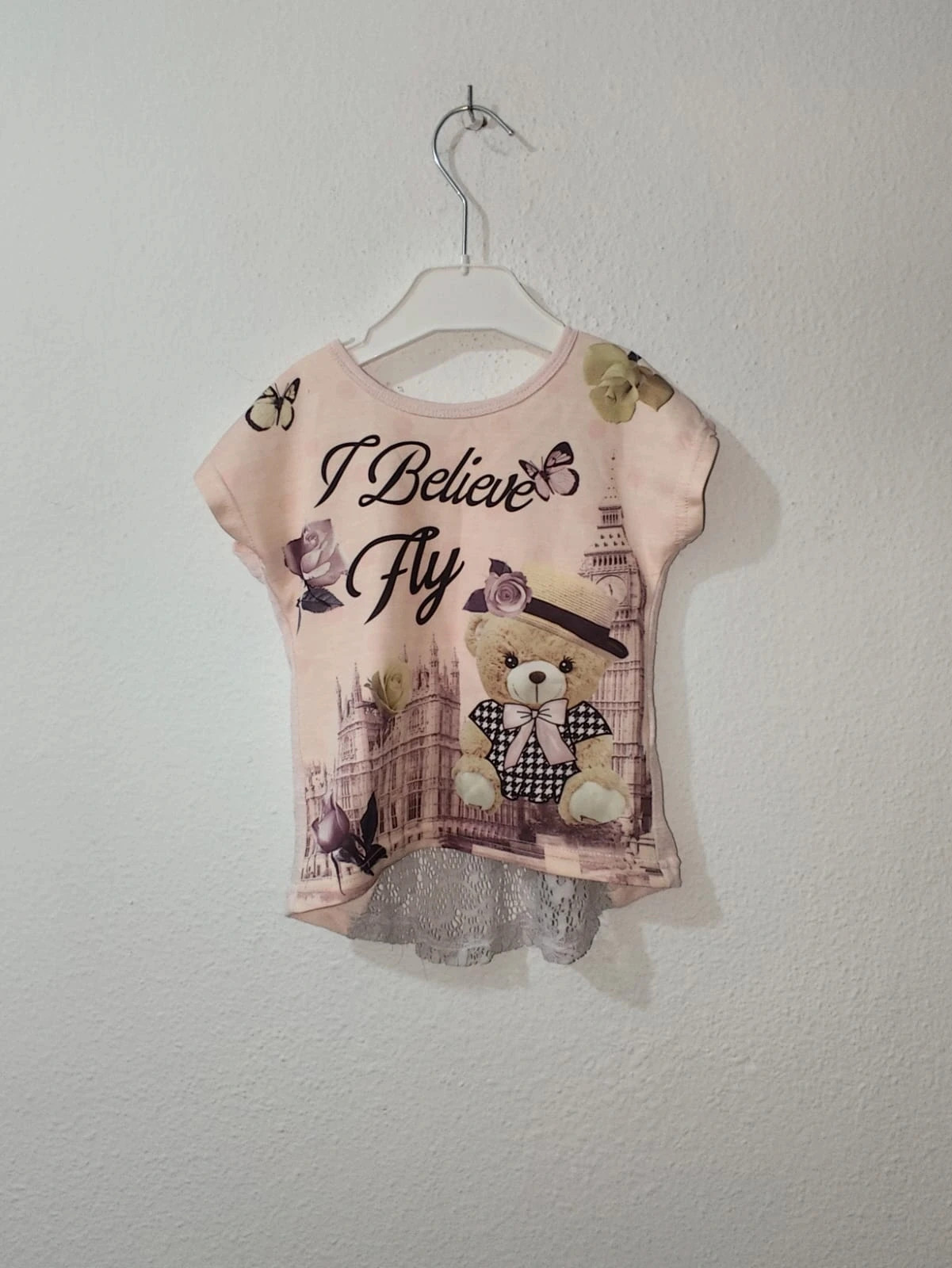 Camiseta rosa – taille 4 ans / 104 cm