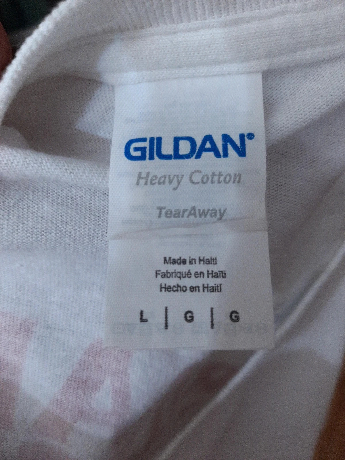 Camiseta blanca – Gildan – taille L 3