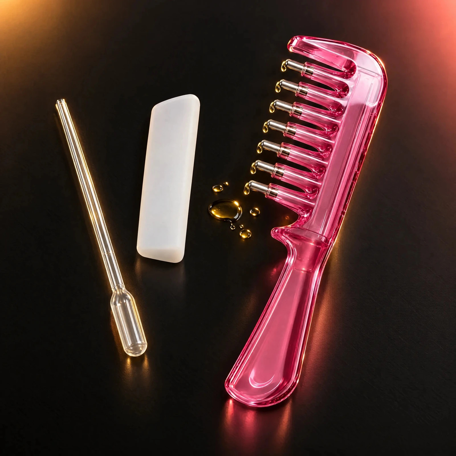 Peigne applicateur d’huile pour cuir chevelu