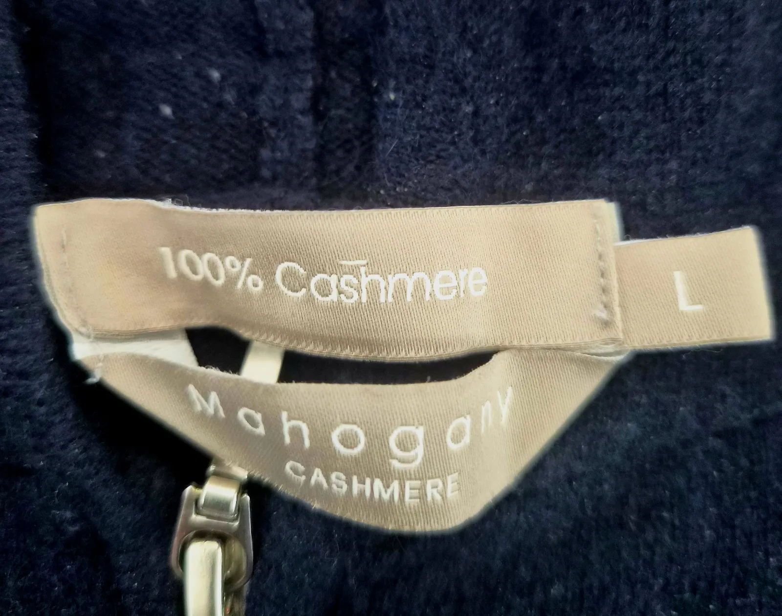 Pull à capuche zippé cachemire L – Mohagany – taille L 2